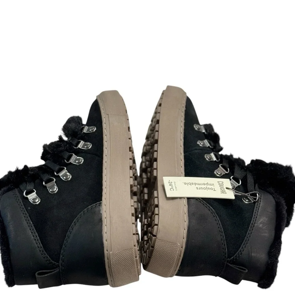 Cougar Women Waterproof Black Suede Fur Winter‎ Boots Size 6